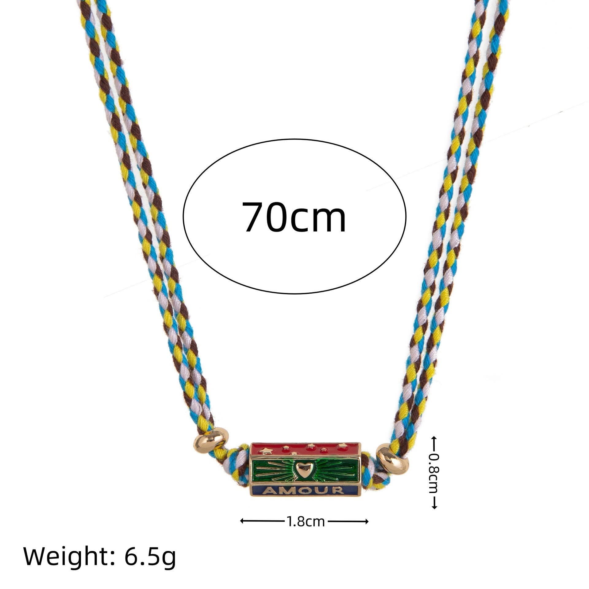 Olivenorma Tribal Tarot Featuring Letter Charm Braided Rope Necklace Bracelet