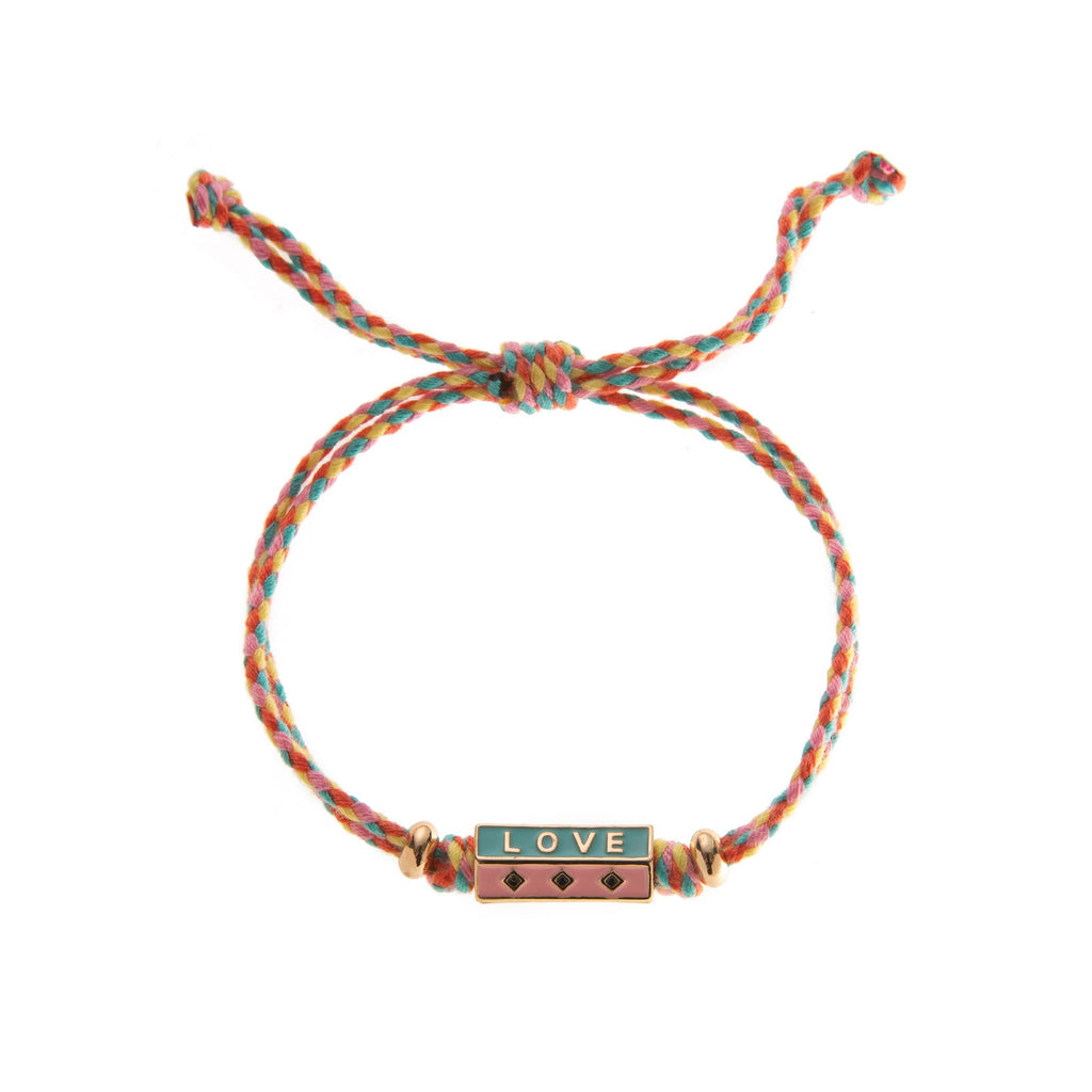 Olivenorma Tribal Tarot Featuring Letter Charm Braided Rope Necklace Bracelet