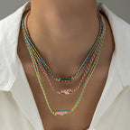 Olivenorma Tribal Tarot Featuring Letter Charm Braided Rope Necklace Bracelet