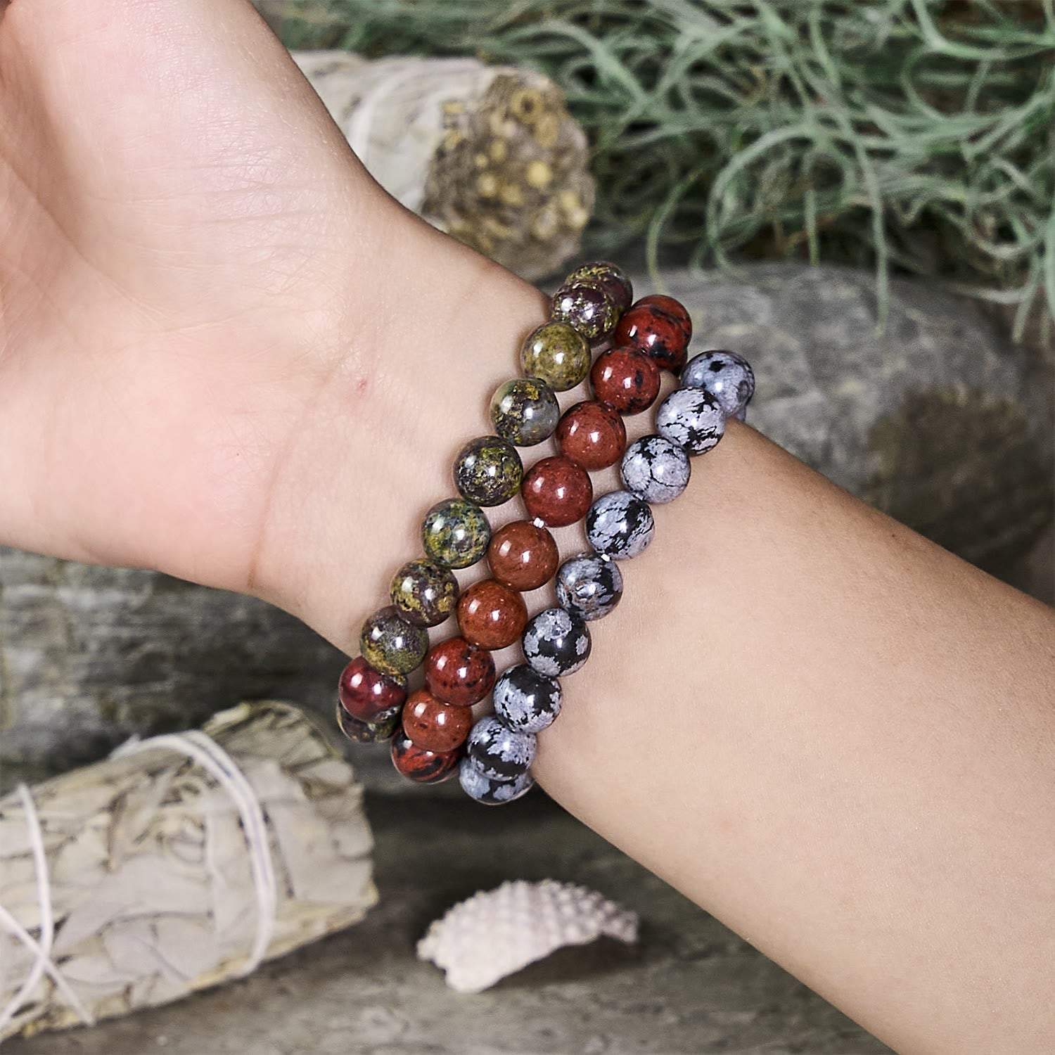 Olivenorma Scorpio - Oct 23 - Nov 21 - Zodiac Astrology Crystal Bracelet Set