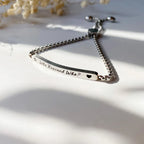 Who Rescued Who Bar Bracelet