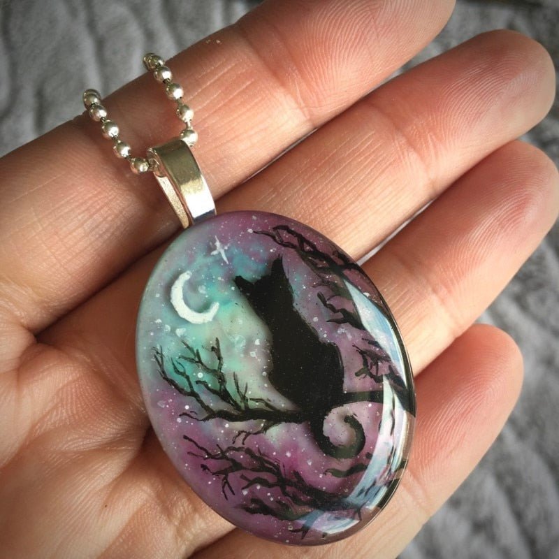 The starry night' lovely cat necklace
