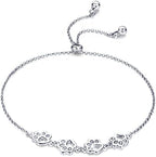 Sterling Silver Paw Print Bracelet