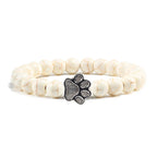 Beaded Paw Bracelet ��������������������������� Natural Stone Design