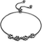 Sterling Silver Paw Print Bracelet ��������������������������� Adjustable Fit