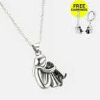Hug Pendant Necklace with Bonus Earrings ��������������������������� Limited Time Offer