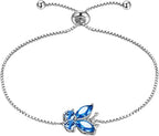 White Gold Sapphire Butterfly Bracelet