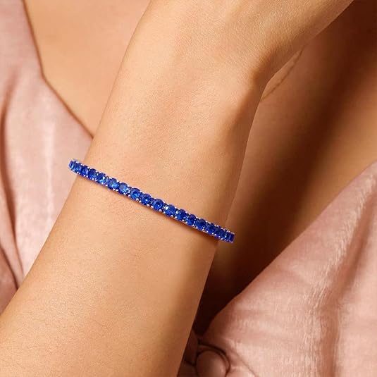 White Gold Sapphire Tennis Bracelet