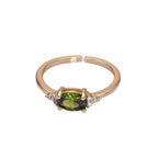 Adjustable Solitaire Birthstone Ring