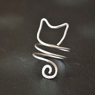 Adjustable Sterling Silver Kitty Ring