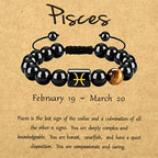 Olivenorma Tiger Eye With Obsidian Zodiac Bracelet