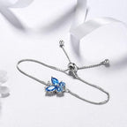 Sapphire Butterfly Bracelet | White Gold