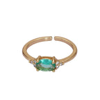 Adjustable Solitaire Birthstone Ring