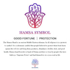 The Spiritual Awareness Purple Emperor Stone Hamsa Bracelet