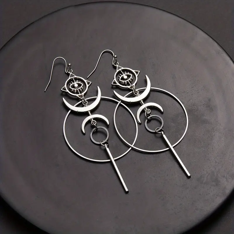Boho Silver Dangling Earrings