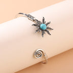 Retro Sunflower Turquoise Creative Bracelet