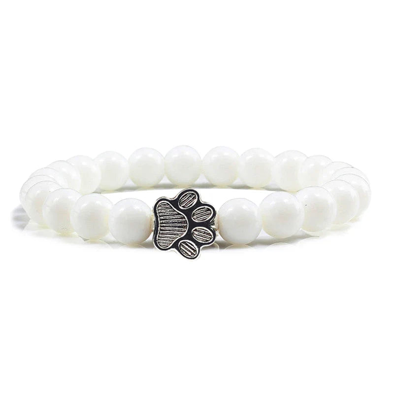 Beaded Paw Bracelet ��������������������������� Natural Stone Design