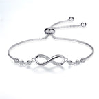 Adjustable Silver Infinity Bracelet