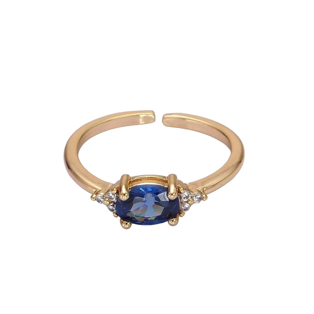 Adjustable Solitaire Birthstone Ring
