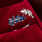 Adjustable Fern Zirconia Ring