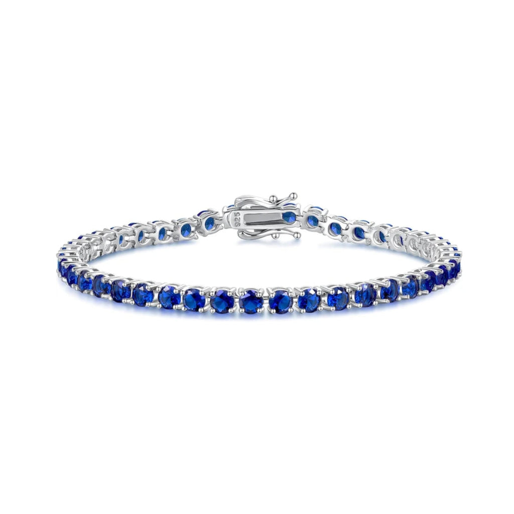 Sapphire Tennis Bracelet | White Gold