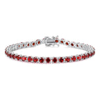 Ruby Tennis Bracelet | White Gold