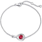Ruby Infinity Bracelet | White Gold