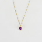 Violetta Amethyst Baguette Necklace