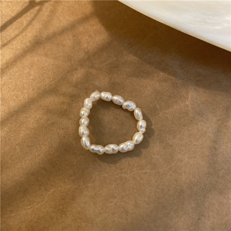 Adjustable Elegant Pearl & Zirconia Ring