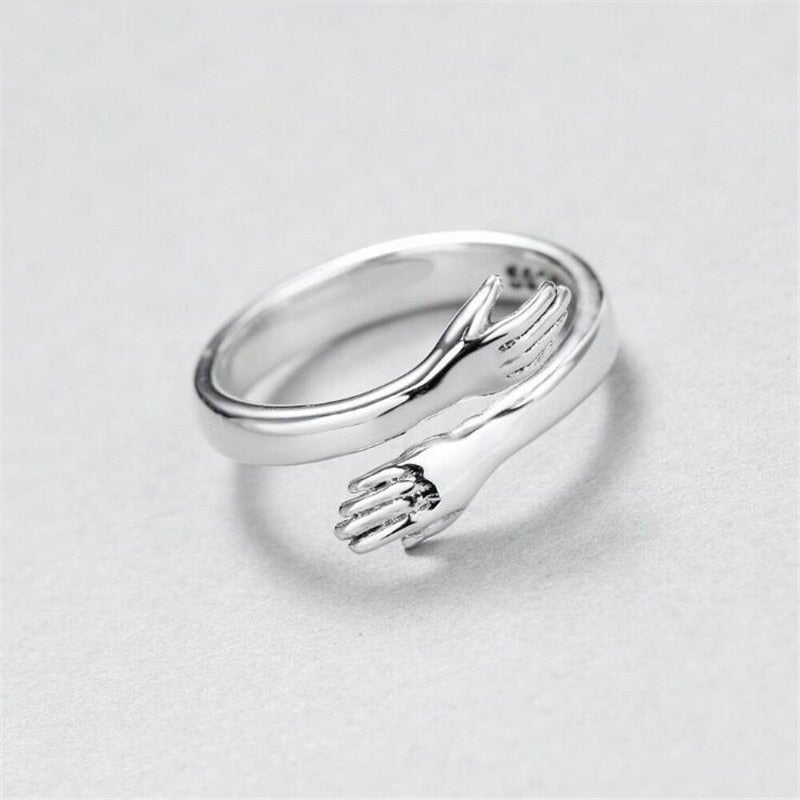 Adjustable Silver Embrace Ring