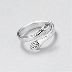 Adjustable Silver Embrace Ring