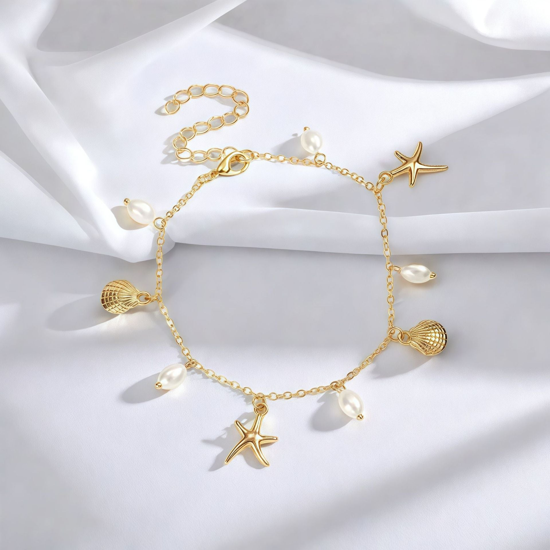 A Beautiful Pearl Anklet with Unique Style