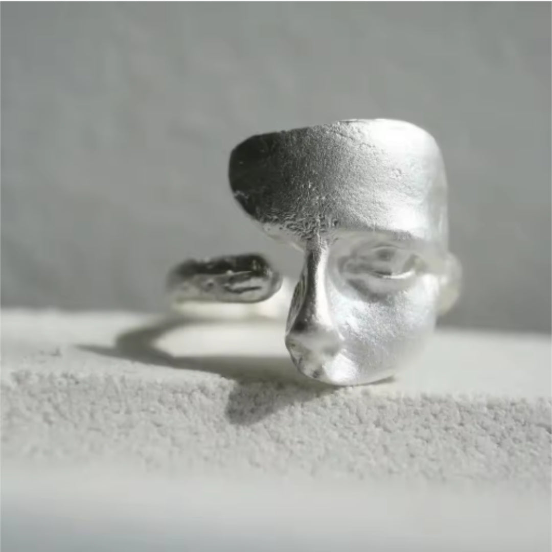 Adjustable Silver Face Ring