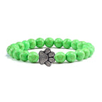 Beaded Paw Bracelet ��������������������������� Natural Stone Design