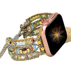 Olivenorma White Agate Hematite Apple Watch Strap Wrap Bracelet
