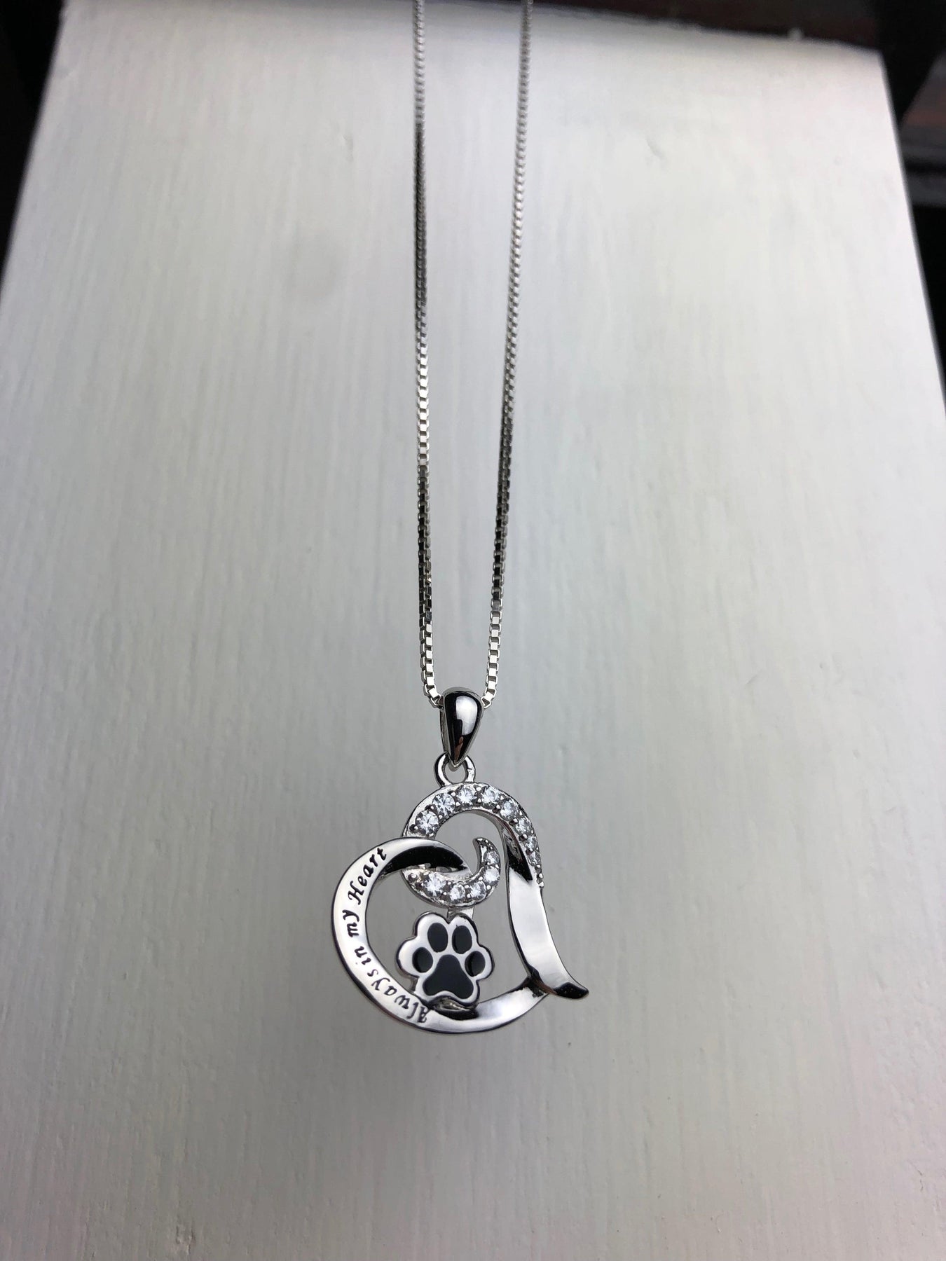 Elegant Dog Memorial Necklace ��������������������������� Stainless Steel