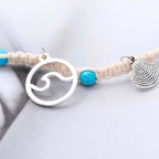 Olivenorma Turquoise Starfish Wave Charm Bracelet Anklet