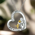 925 Silver Necklace with Heart & Dog Motif