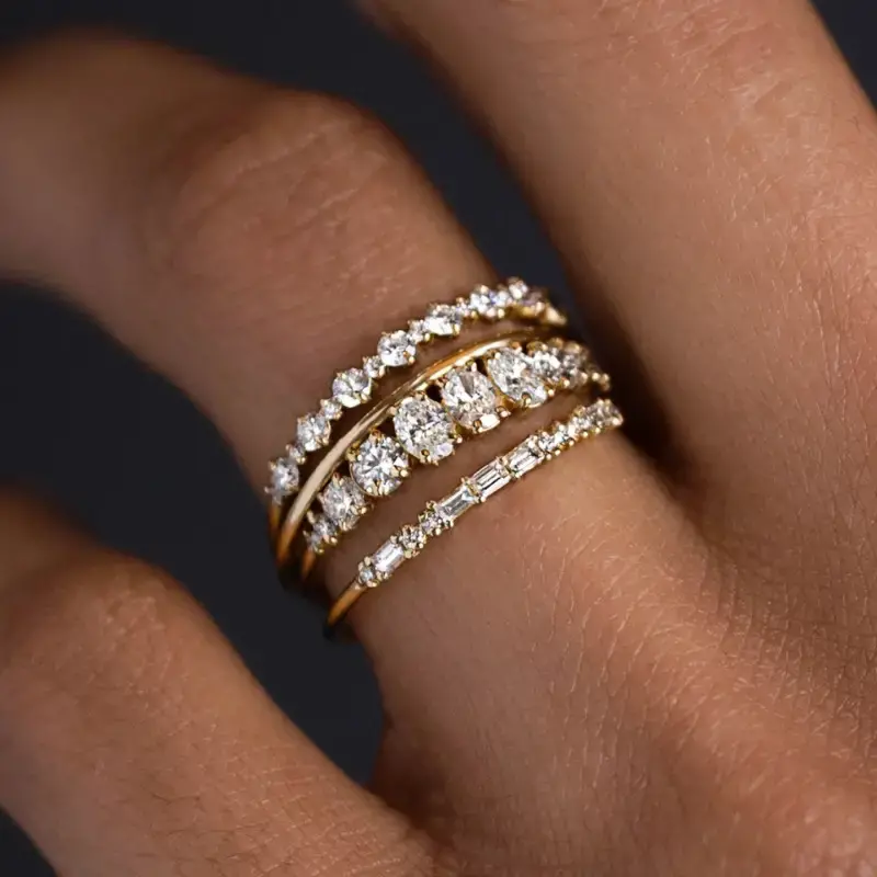 Aquarius — Golden Radiance Ring Set