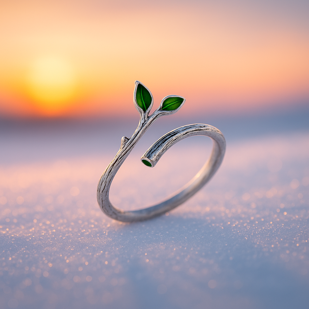 Adjustable Leave Snow Ring