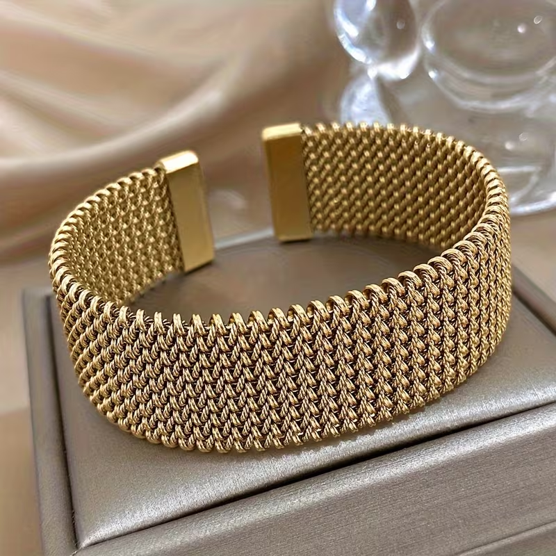 Open Gold Mesh Bracelet