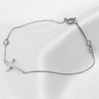 Silver Faith Heart Bracelet