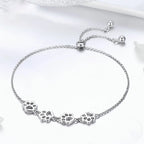 Paw Print Silver Bracelet