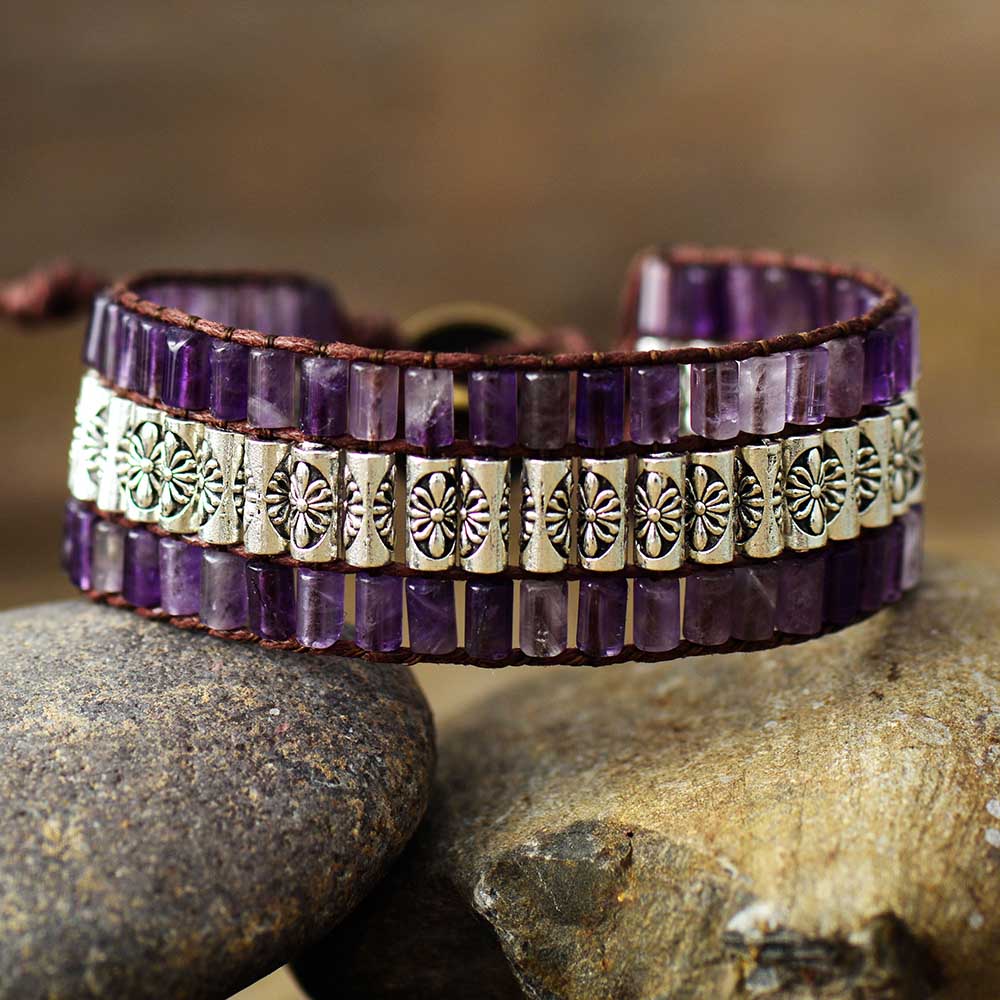 Antique Amethyst Purple Bracelet