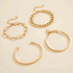 Stylish Gold Bracelet Set